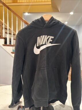 Nike Black Hoodie with White Logo